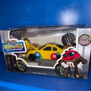 M&M’s Candy Dispenser Under the Hood Sports Car in Original Box Yellow
